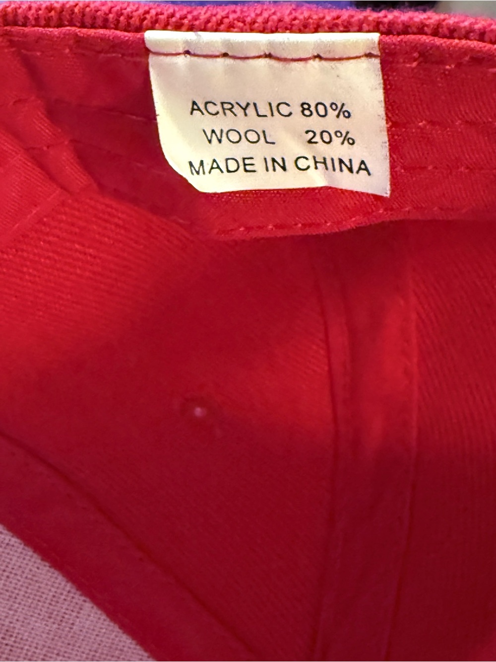 Red New York Script Embroidered Baseball Cap - Picture 4 of 4